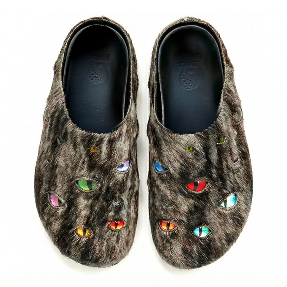 Eyeball Mules - Brindle – ESENES WORLDWIDE Eyeball Mules - Brindle – ESENES WORLDWIDE