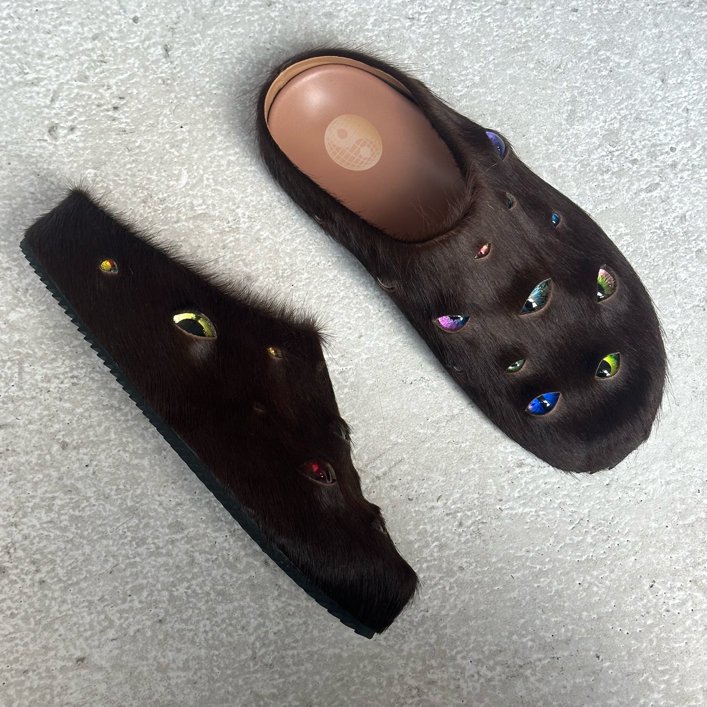 Eyeball Mules - Brown