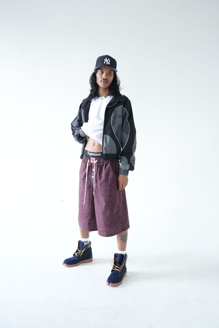 Long Boxer Shorts - Red Plaid