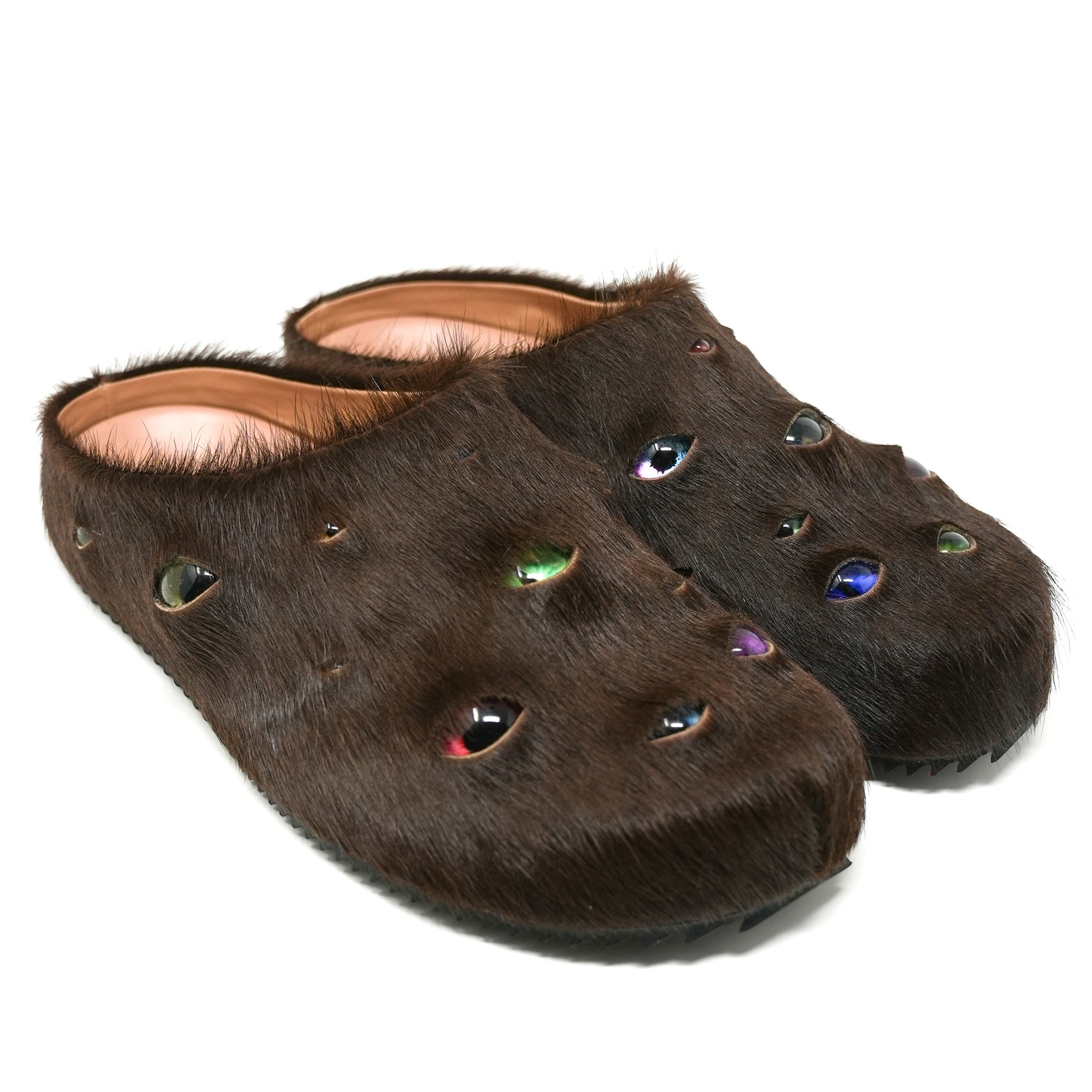Eyeball Mules - Brown