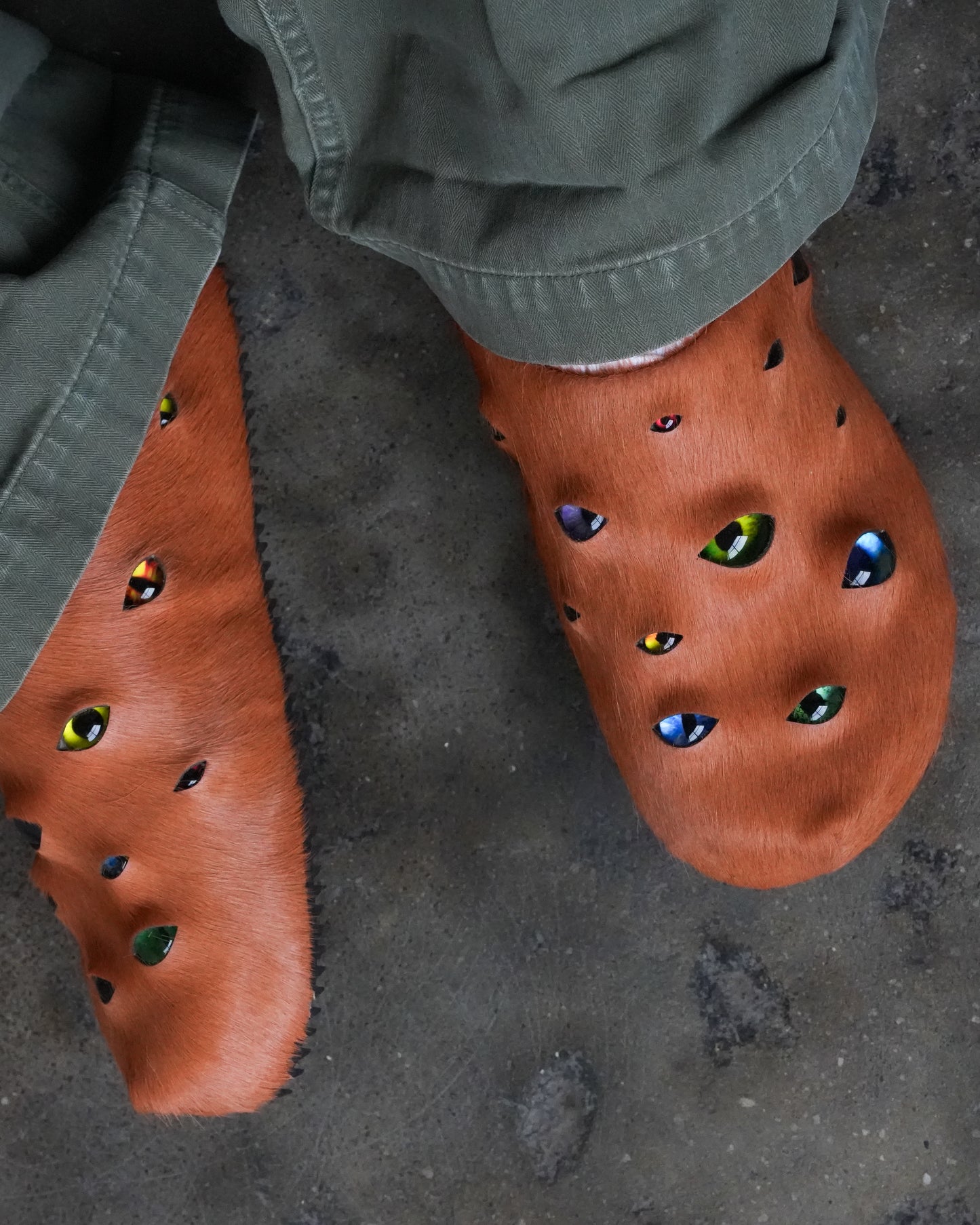 Eyeball Mules - Orange