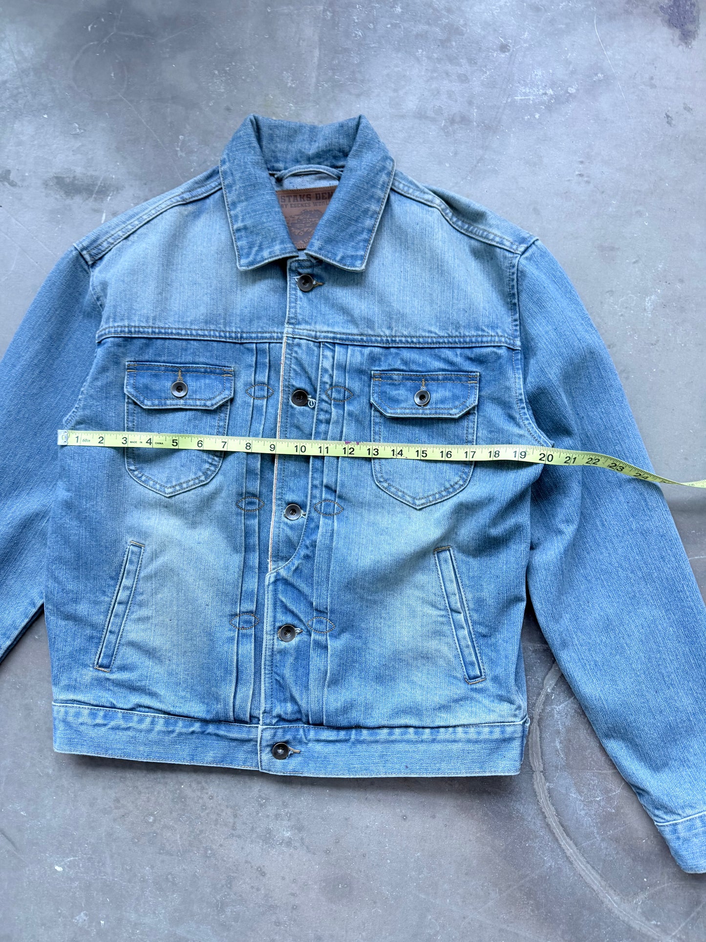 Sample: Washed Denim Jacket with Script