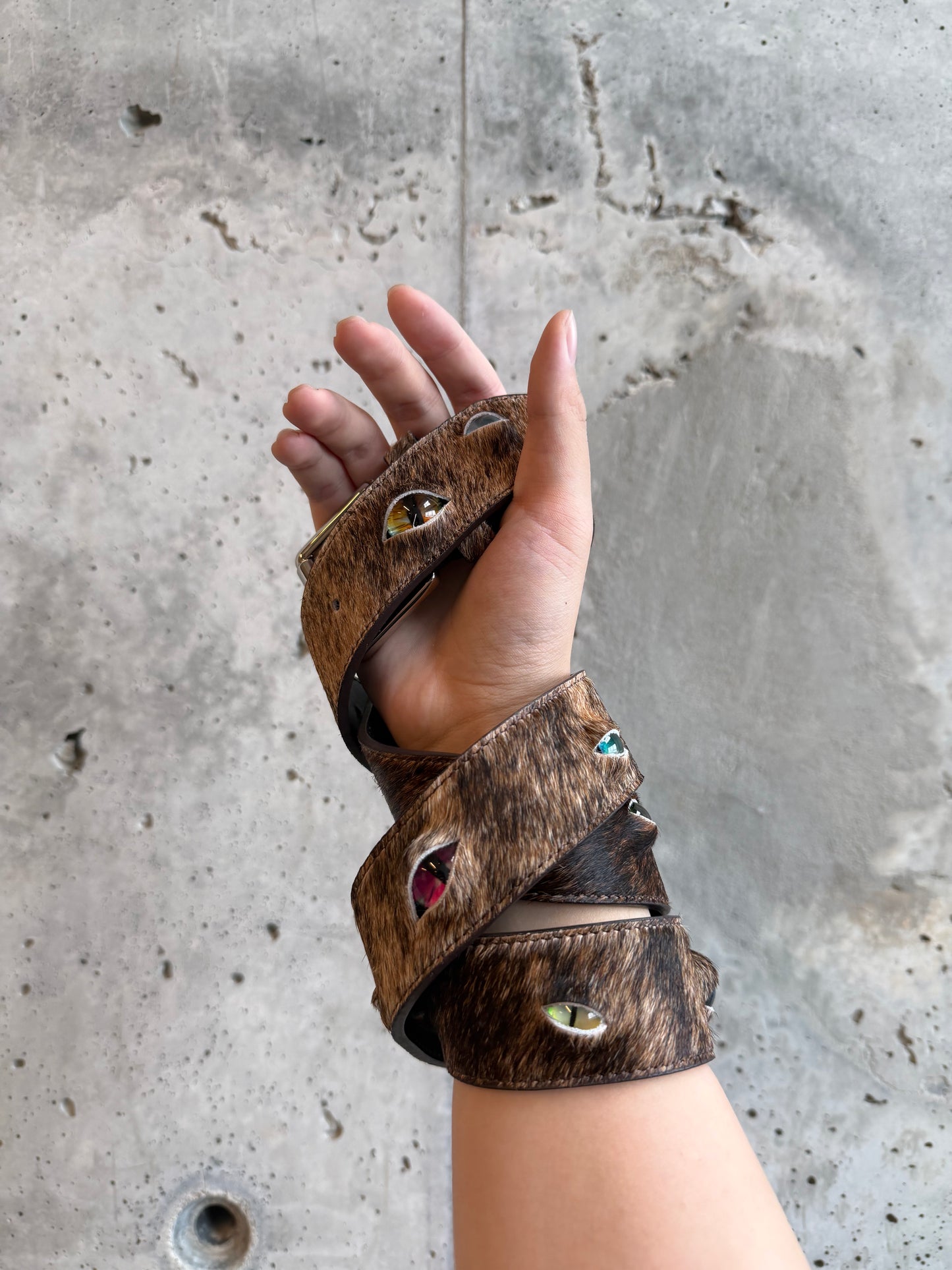 Eyeball Belt - Brindle Print