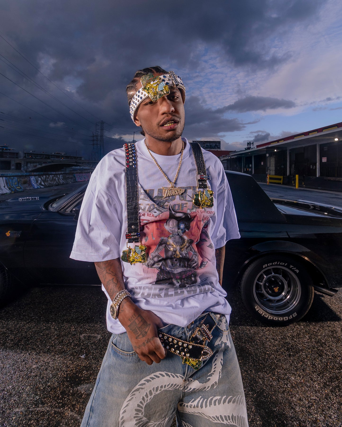 Astro Hustle Tee - White