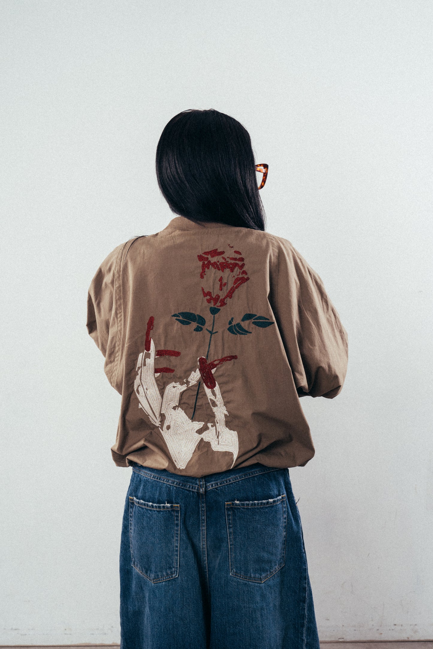 Nail Salon Embroidered Cardigan Jacket