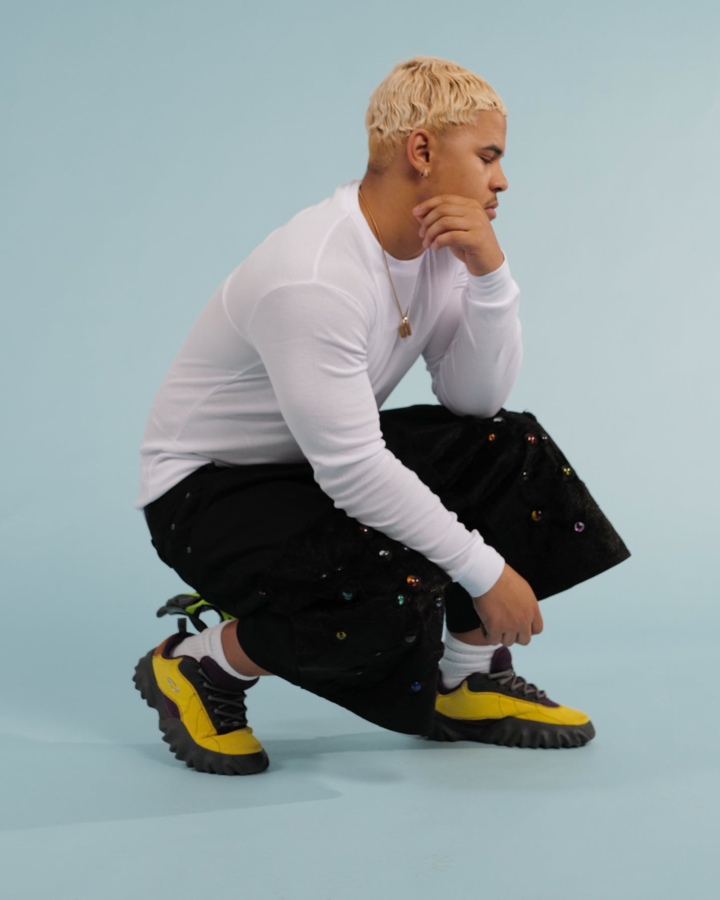 Eyeball Shorts - Black Fur