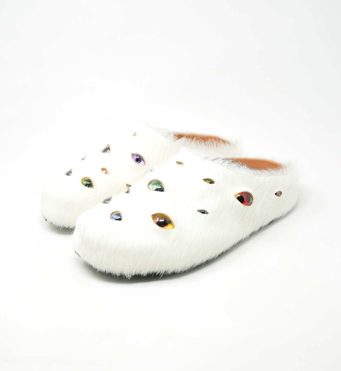 Eyeball Mules - White