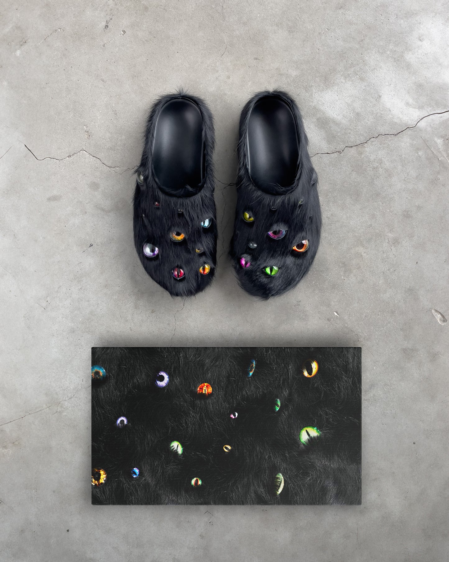 Eyeball Mules - Black SZ 4-7