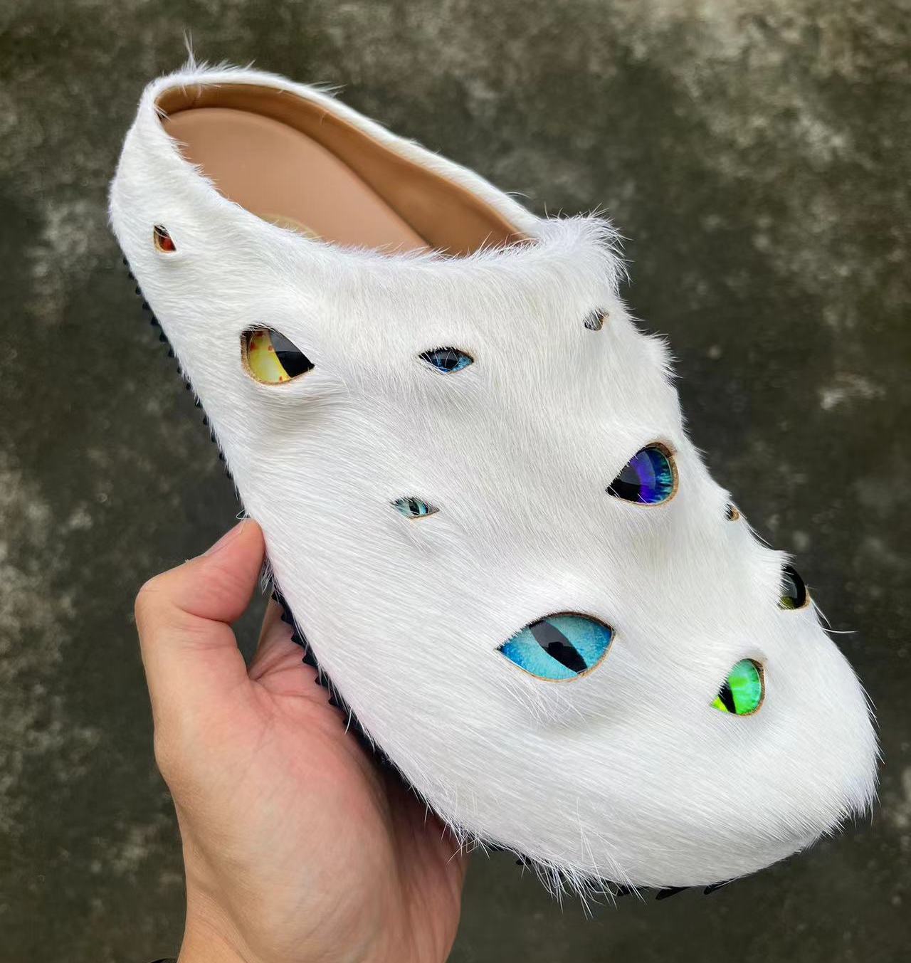 Eyeball Mules - White