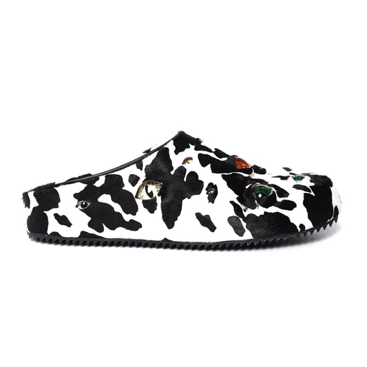 Eyeball Mules - Cow Print