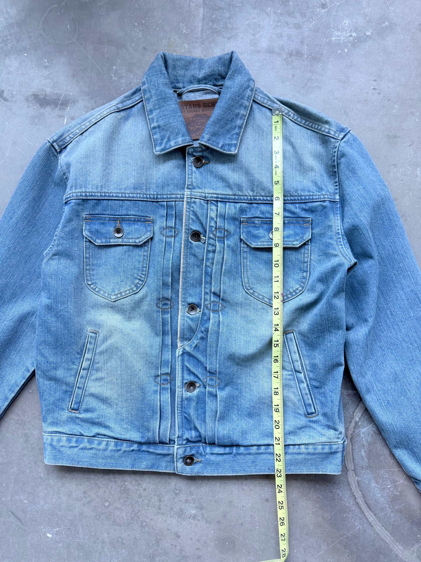 Sample: Washed Denim Jacket with Script