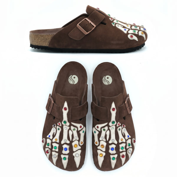 Bad Bone Clogs - Brown