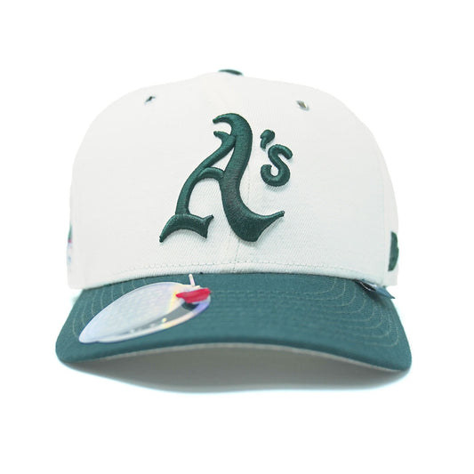 A Loose Screw Fitted Cap - Oakland Cream/GReen