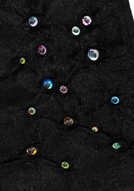 Eyeball Shorts - Black Fur