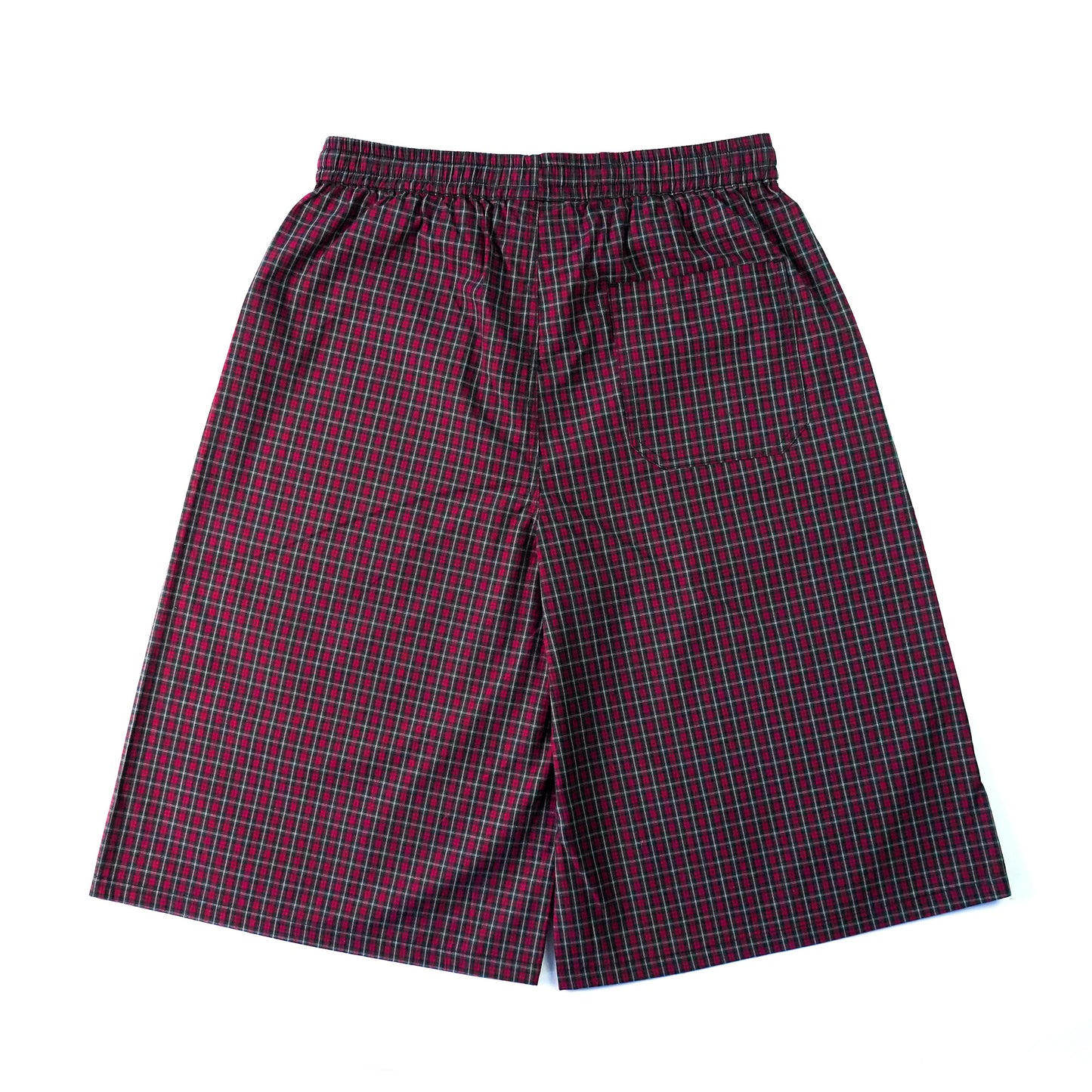Long Boxer Shorts - Red Plaid