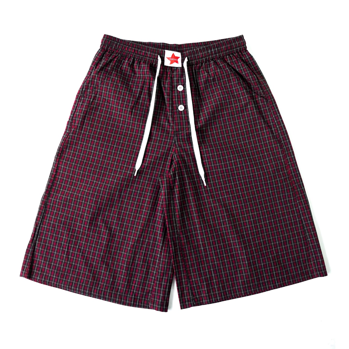 Long Boxer Shorts - Red Plaid