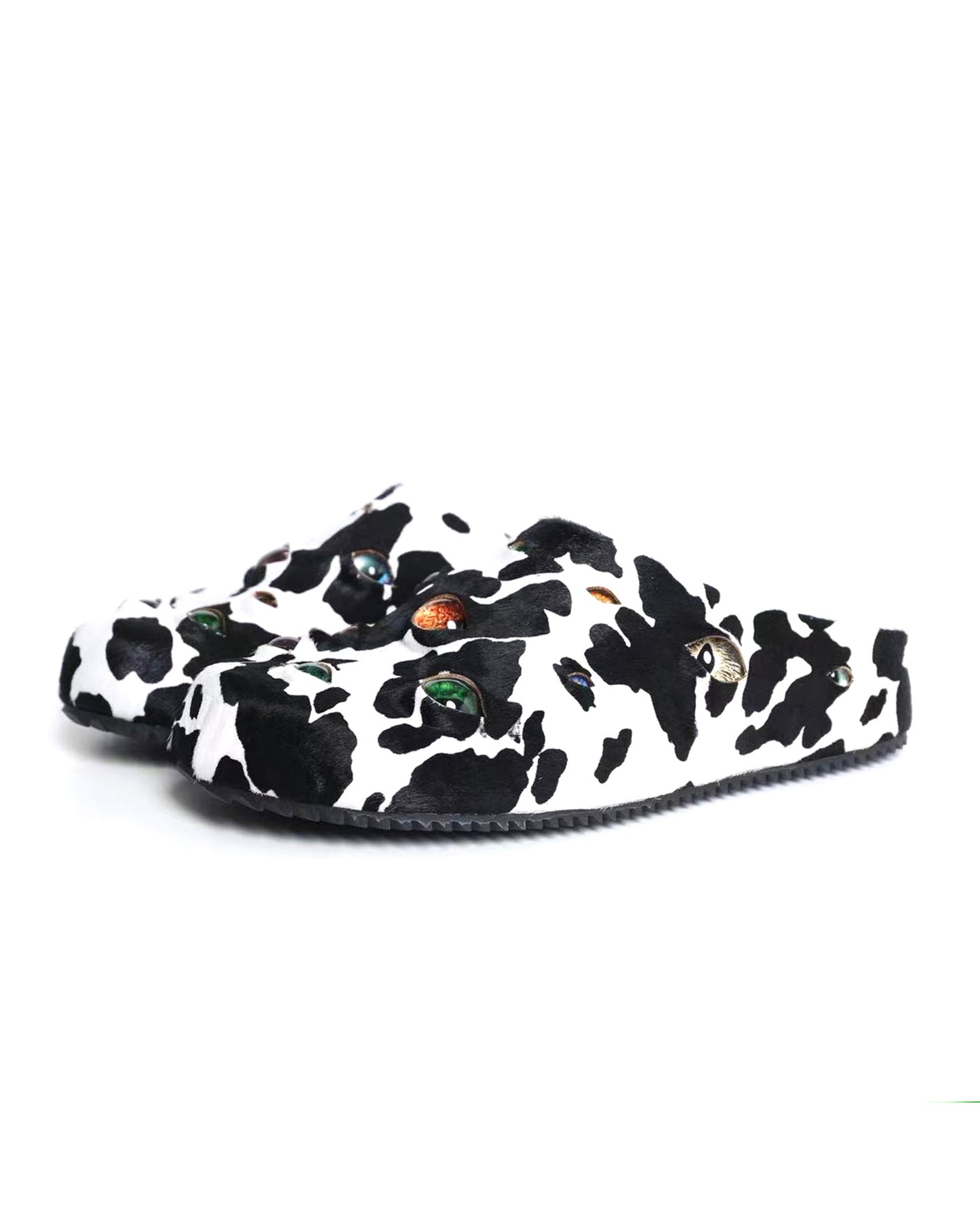 Eyeball Mules - Cow Print