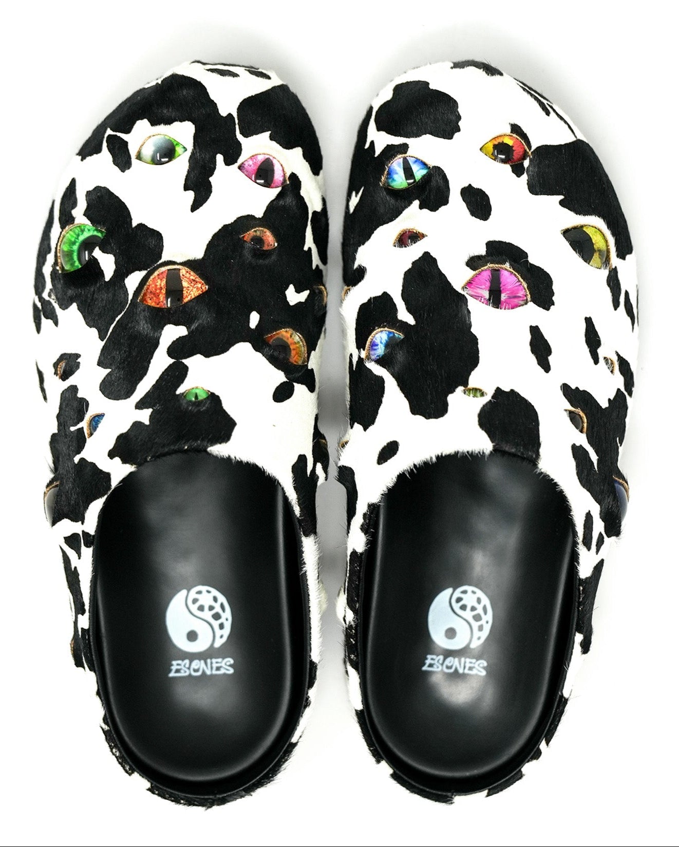 Eyeball Mules - Cow Print